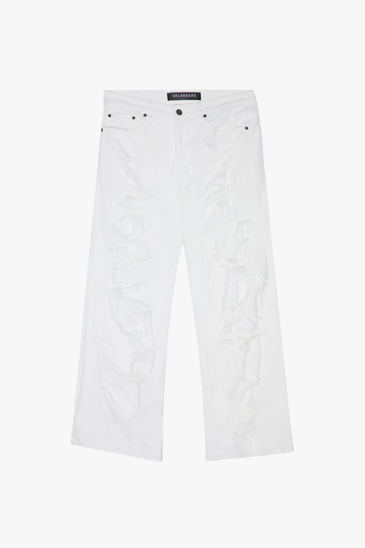 "RIFT" BAGGY DENIM JEAN WHITE - Valabasas