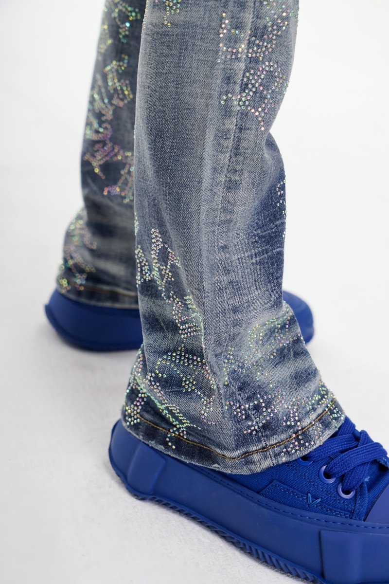 Ringer Kids Stacked Denim Dark Blue Washed - Valabasas