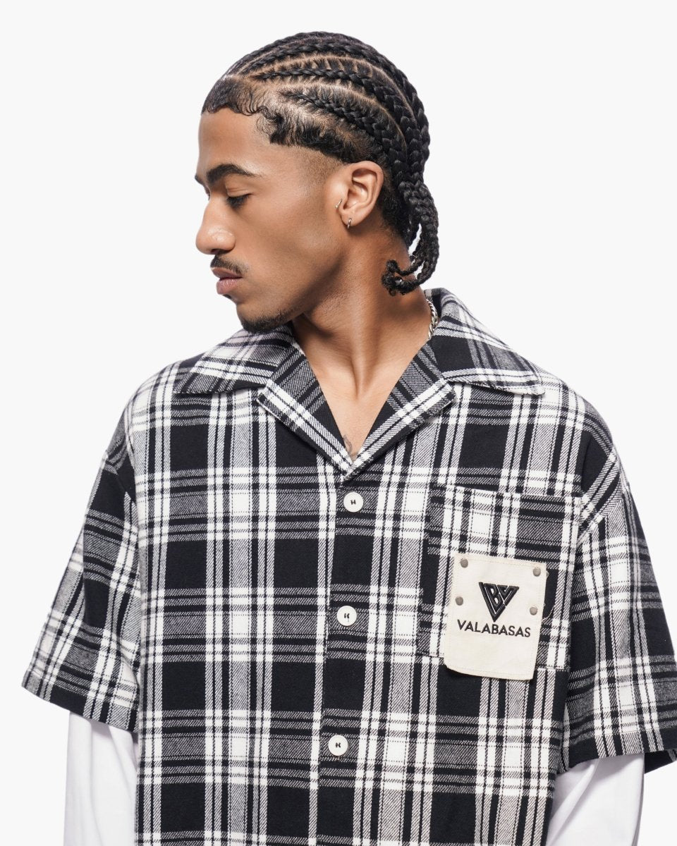 Rip Layered Flannel Black - Valabasas