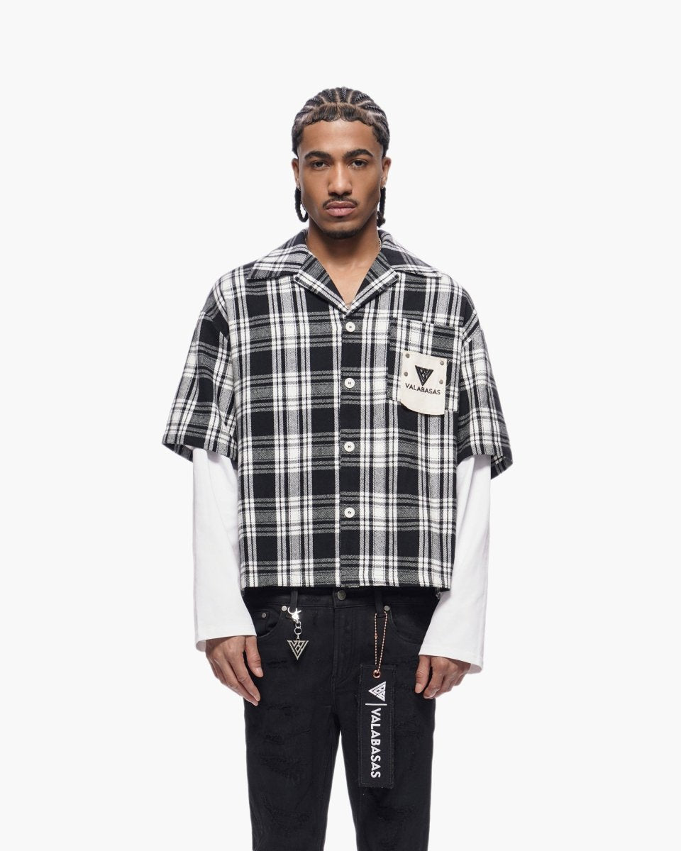 Rip Layered Flannel Black - Valabasas