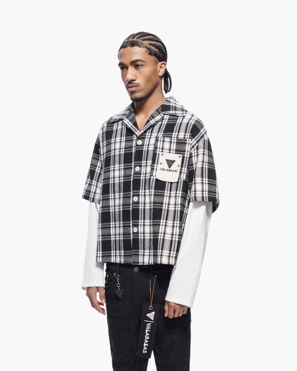 Rip Layered Flannel Black - Valabasas