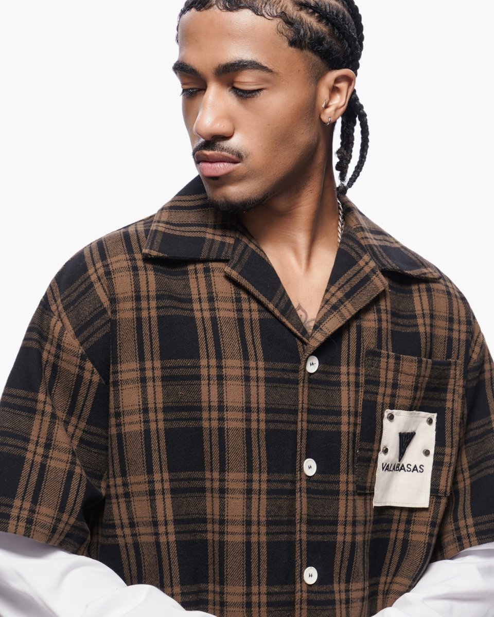 Rip Layered Flannel Brown - Valabasas