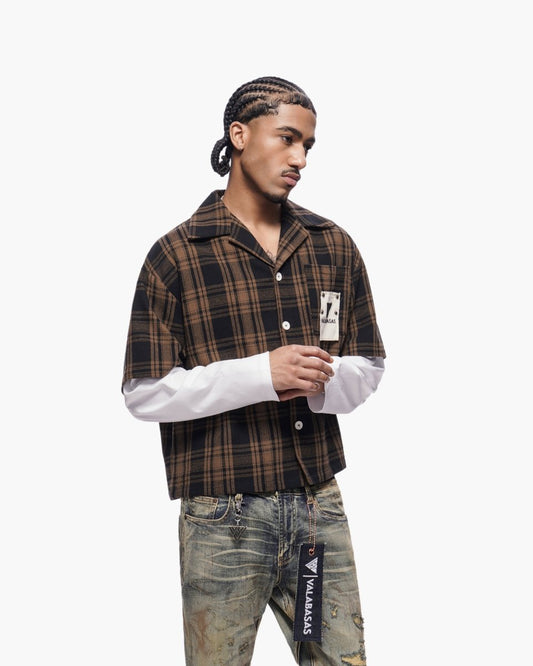 Rip Layered Flannel Brown - Valabasas
