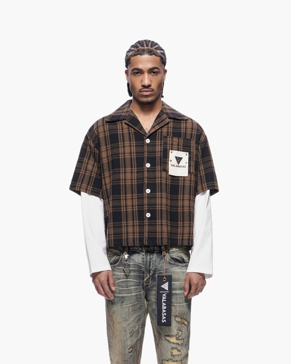 Rip Layered Flannel Brown - Valabasas