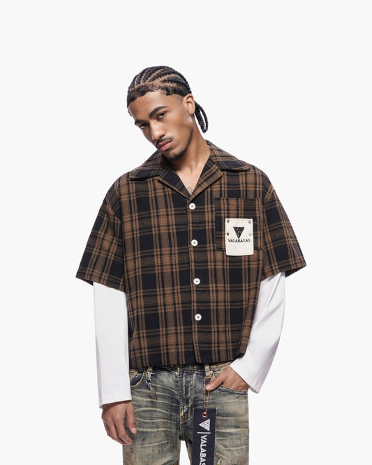 Rip Layered Flannel Brown - Valabasas