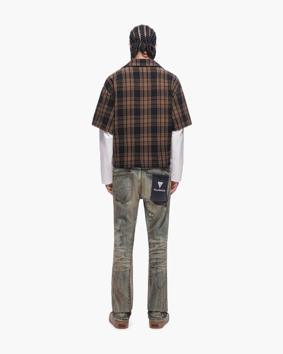Rip Layered Flannel Brown - Valabasas