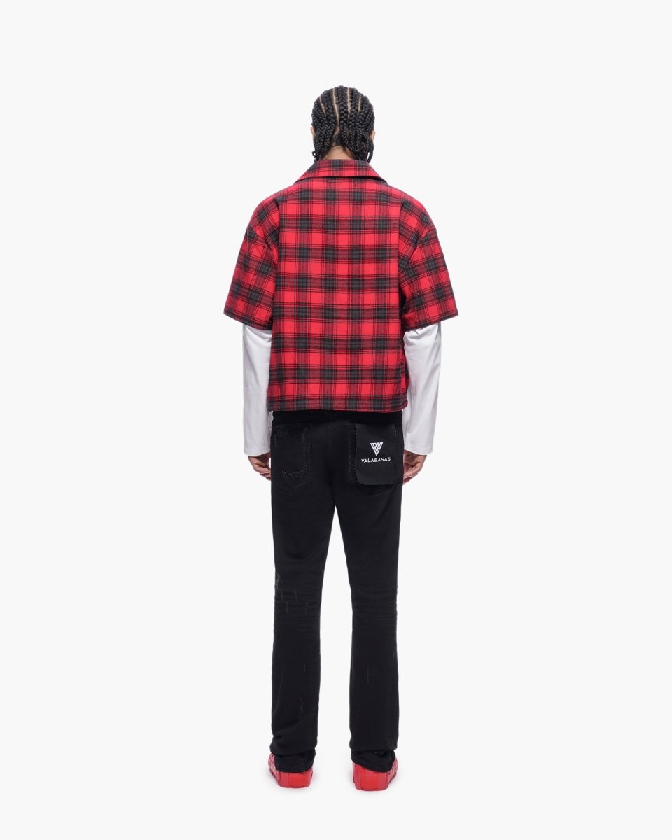 Rip Layered Flannel Red - Valabasas