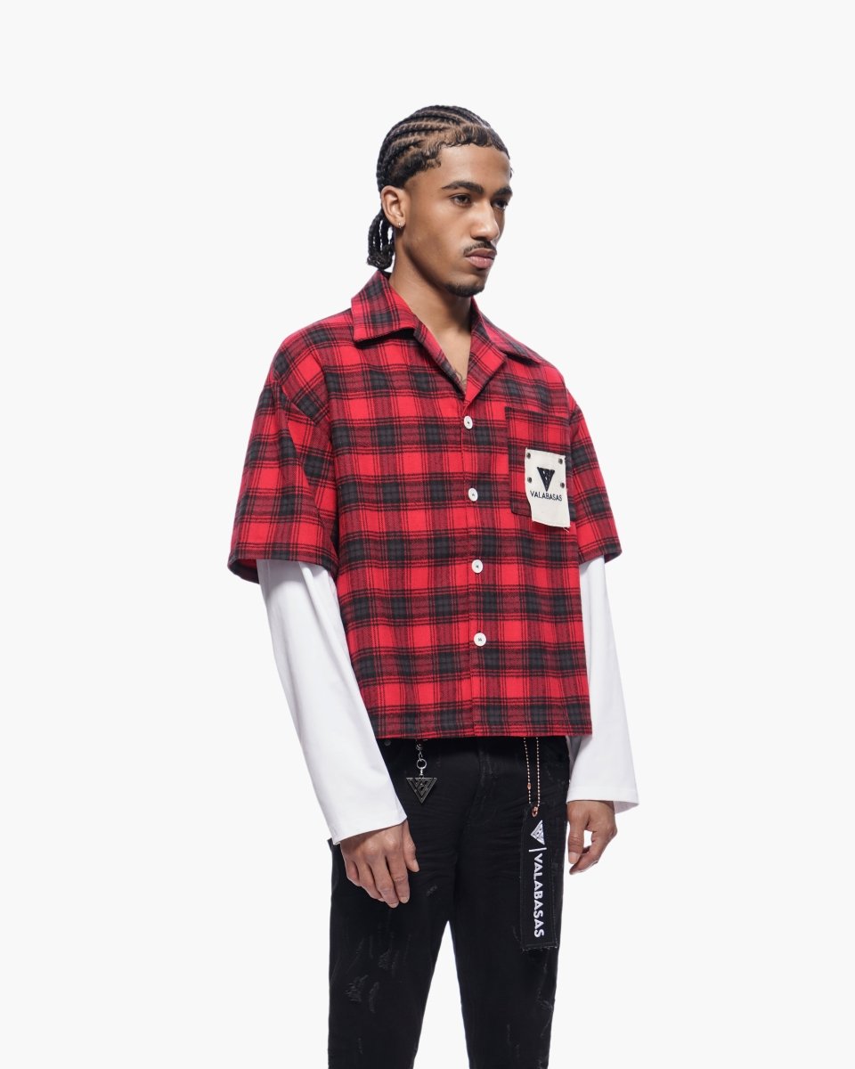 Rip Layered Flannel Red - Valabasas