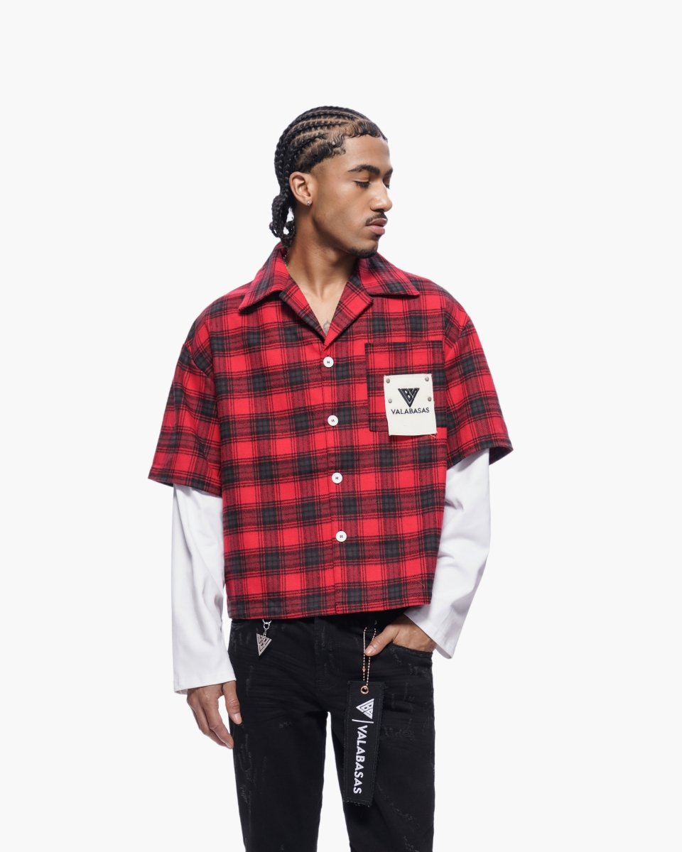 Rip Layered Flannel Red - Valabasas