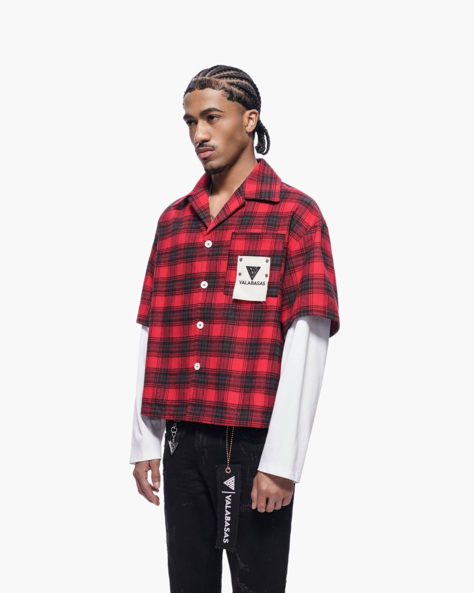 Rip Layered Flannel Red - Valabasas