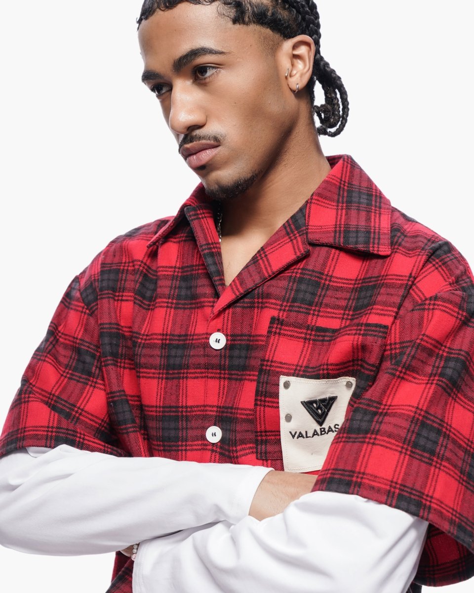 Rip Layered Flannel Red - Valabasas