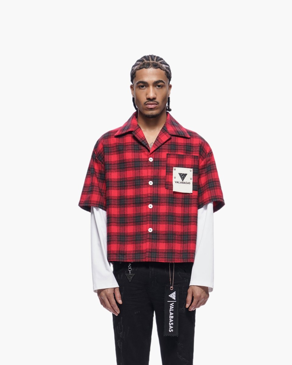 Rip Layered Flannel Red - Valabasas
