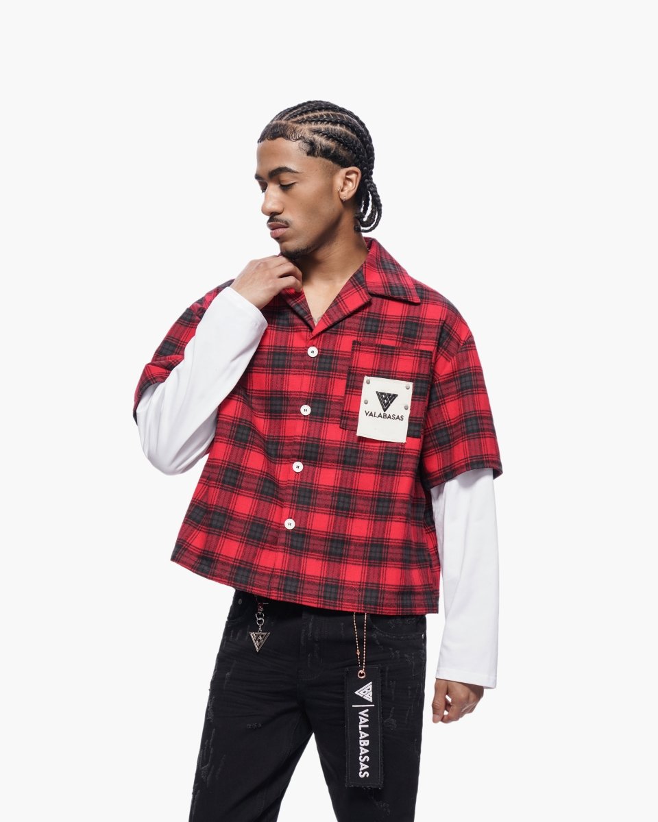 Rip Layered Flannel Red - Valabasas