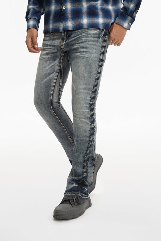 Ripcord Blue Washed Stacked Jeans - Valabasas