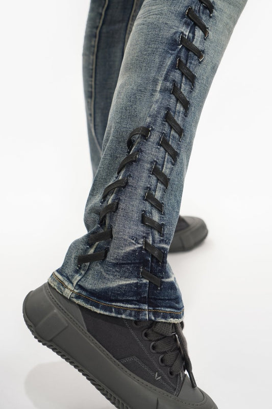 Ripcord Blue Washed Stacked Jeans - Valabasas