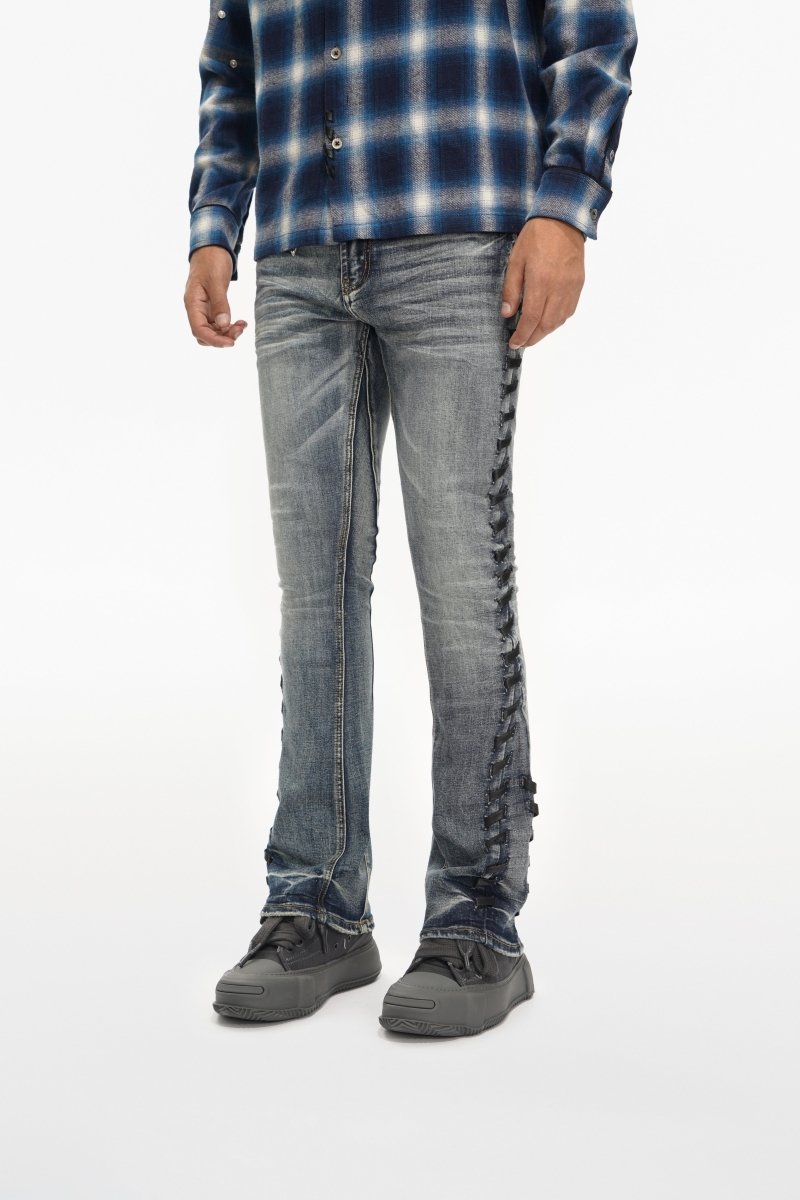 Ripcord Blue Washed Stacked Jeans - Valabasas