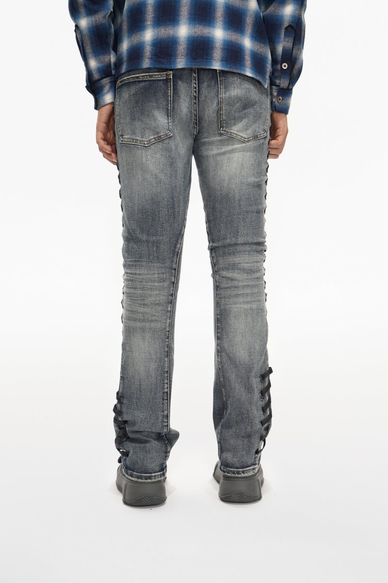 Ripcord Blue Washed Stacked Jeans - Valabasas