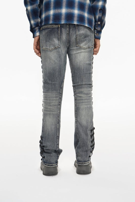 Ripcord Blue Washed Stacked Jeans - Valabasas