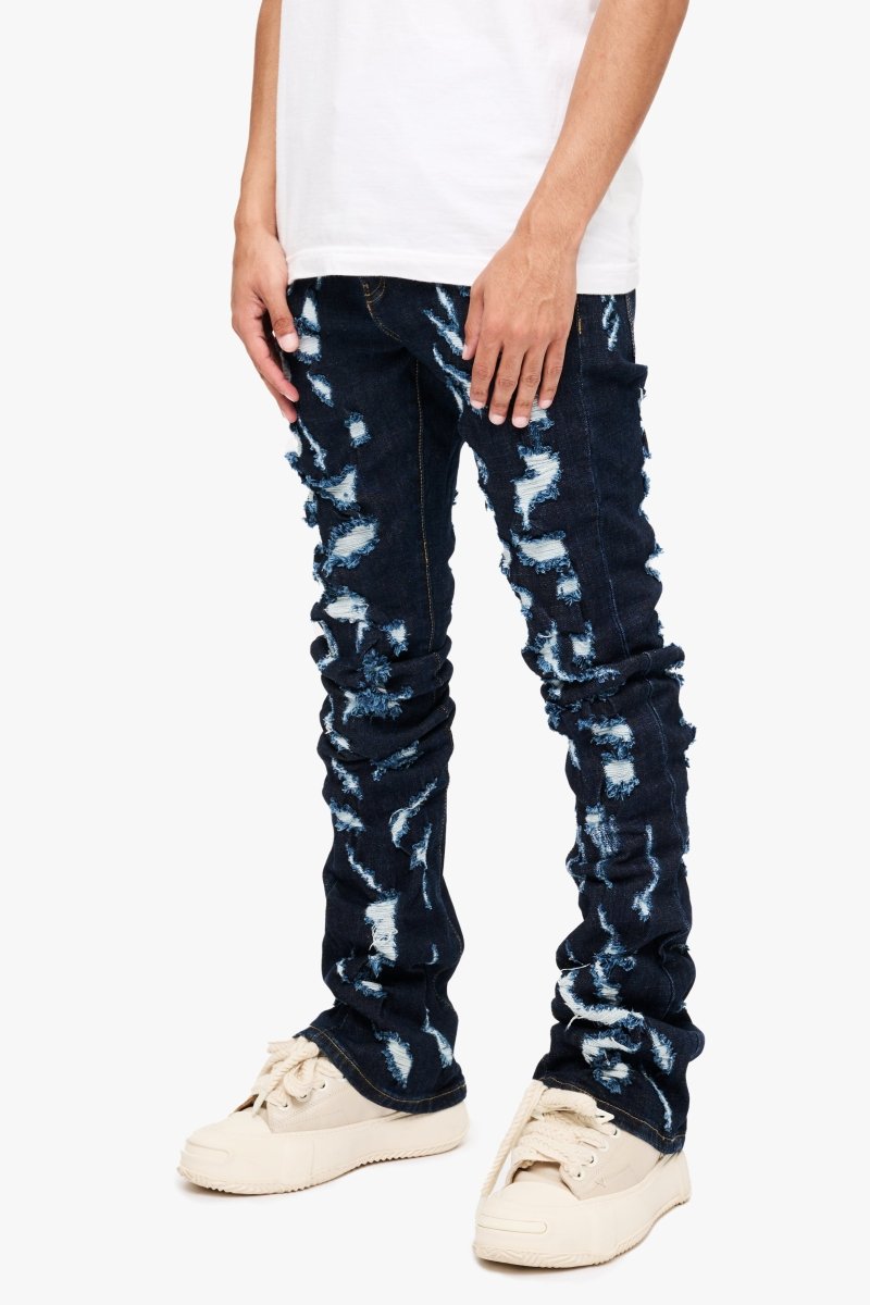 Riptide Stacked Flare Jean Indigo - Valabasas