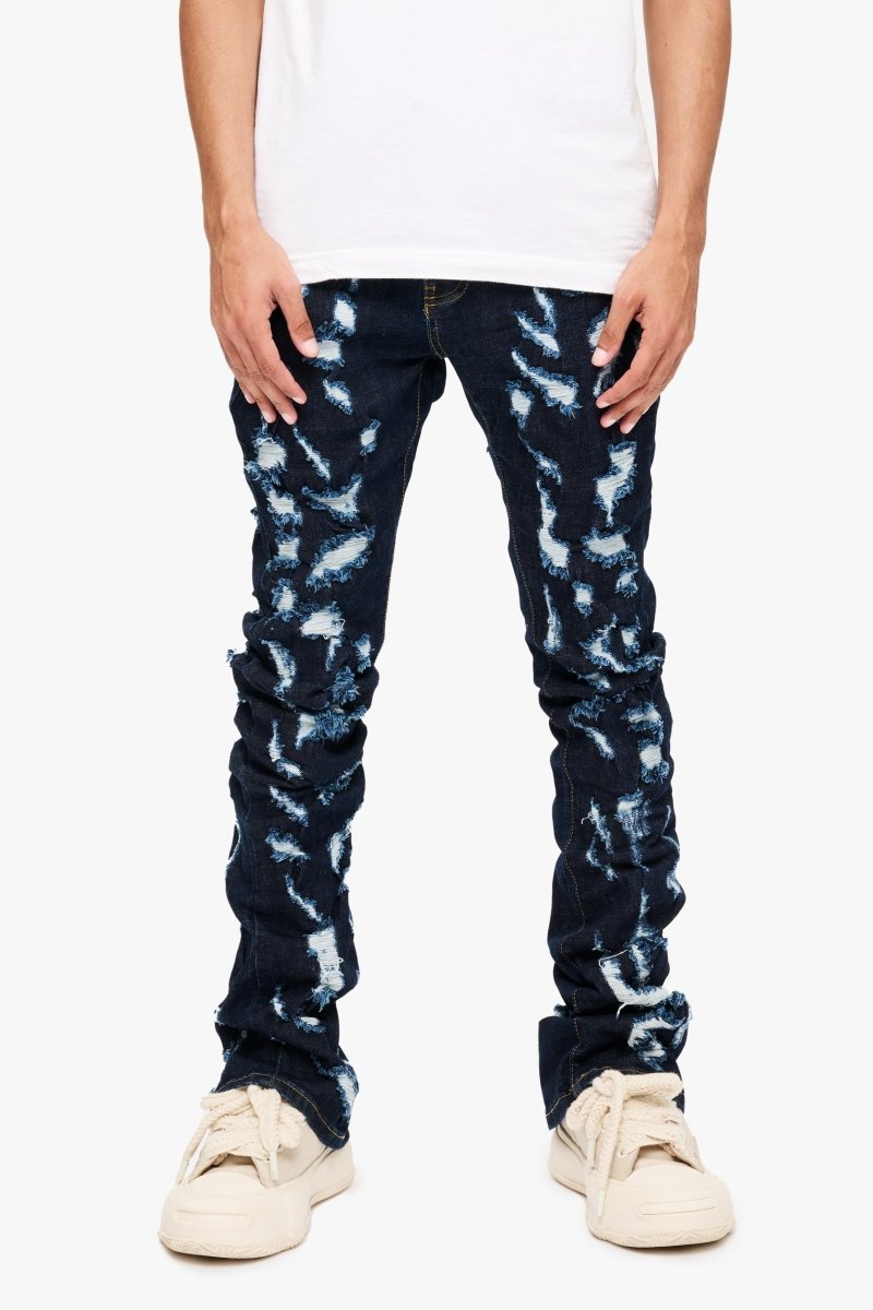 Riptide Stacked Flare Jean Indigo - Valabasas