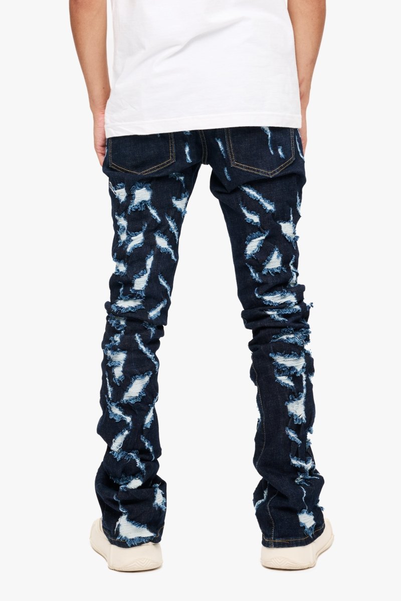 Riptide Stacked Flare Jean Indigo - Valabasas