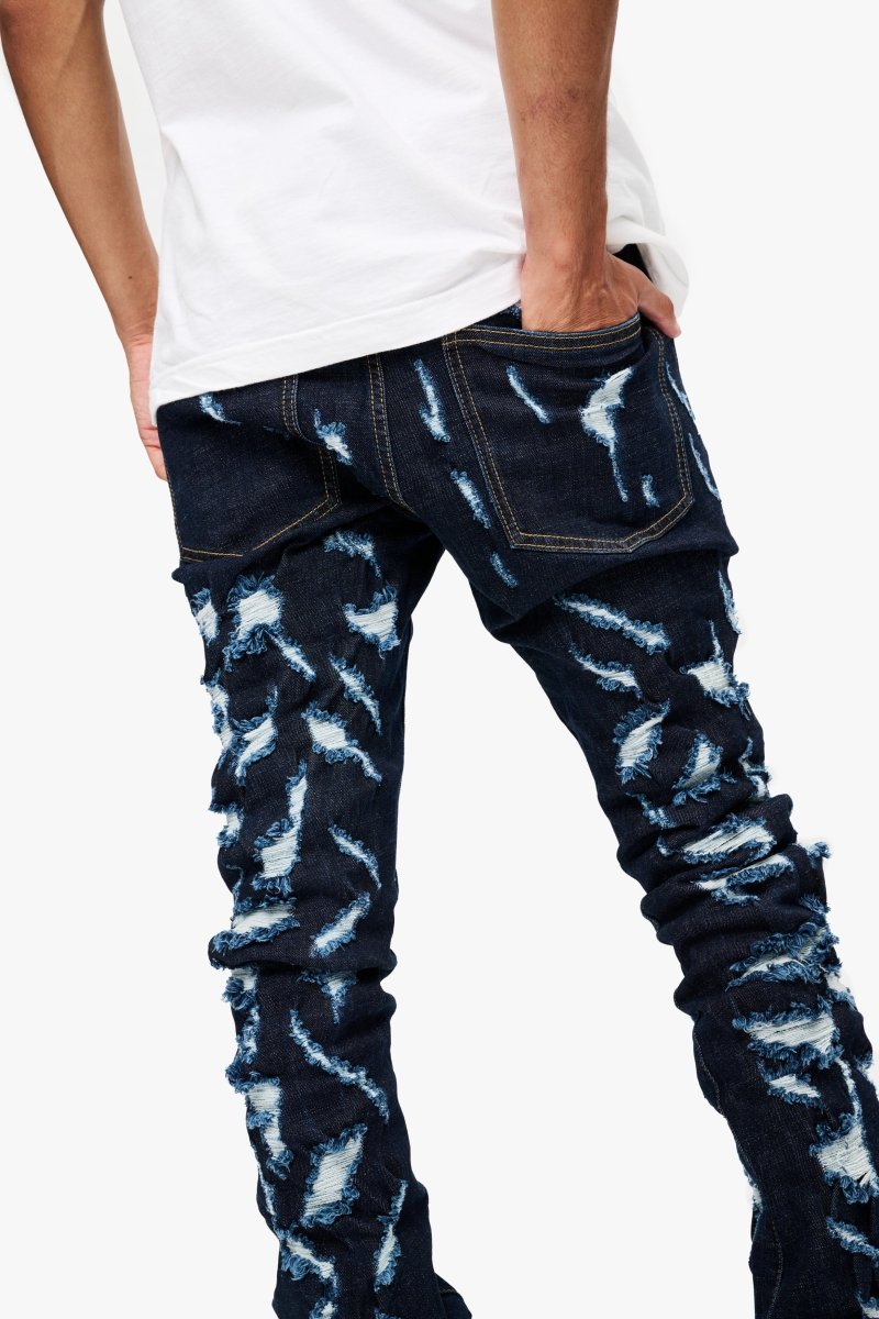 Riptide Stacked Flare Jean Indigo - Valabasas