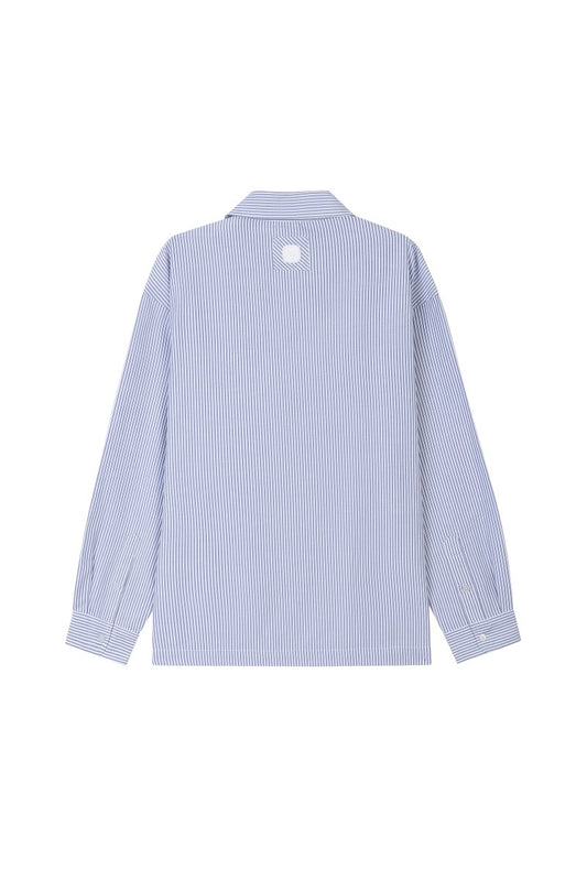 Rive Striped Button Down – Blue / White (Cotton Blend) - Valabasas