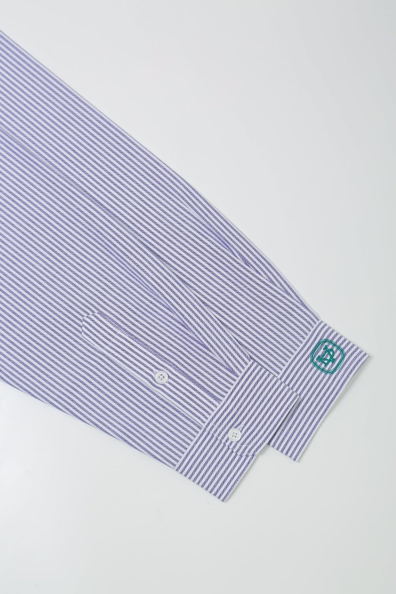 Rive Striped Button Down – Blue / White (Cotton Blend) - Valabasas