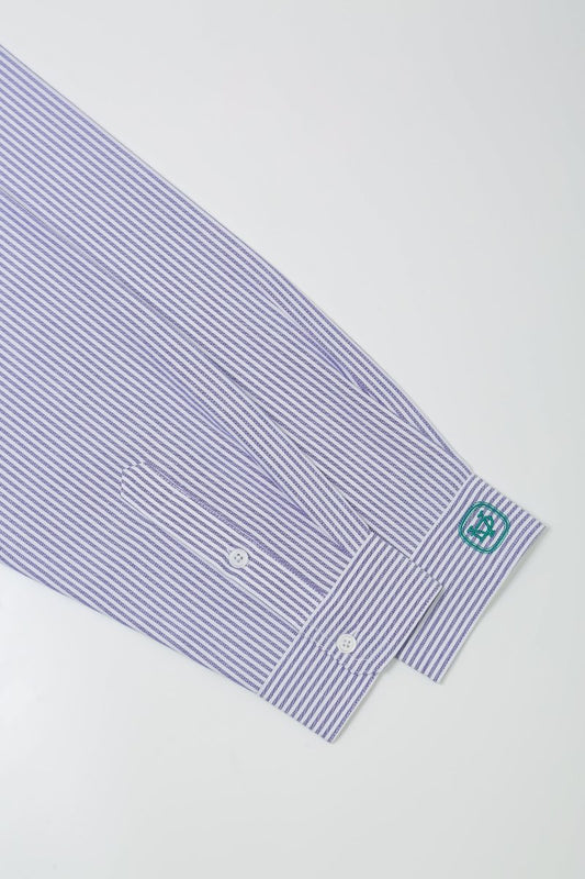 Rive Striped Button Down – Blue / White (Cotton Blend) - Valabasas