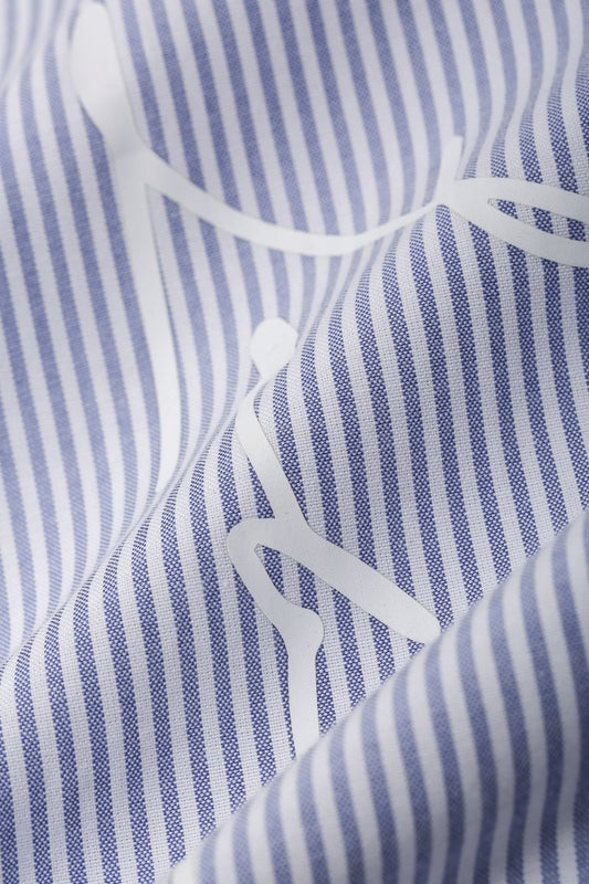 Rive Striped Button Down – Blue / White (Cotton Blend) - Valabasas