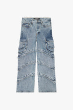 Rivet Baggy Blue Washed