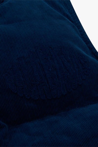 "ROOK" CORDUROY PUFFER VEST BLUE - Valabasas