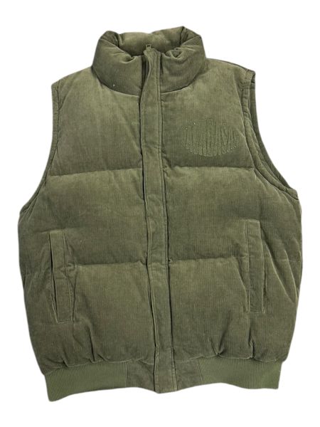 "ROOK" CORDUROY PUFFER VEST LIVID BLACK