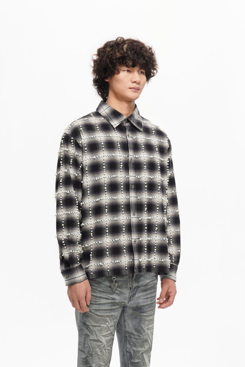 Routine Black Button Down - Valabasas