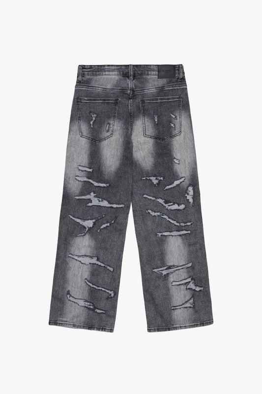 "RUGGED" BAGGY DEMIN JEAN GREY - Valabasas