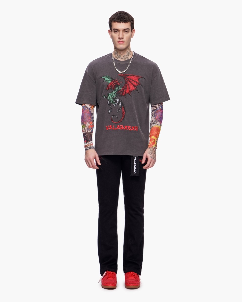 Ryu Stacked Denim Black - Valabasas