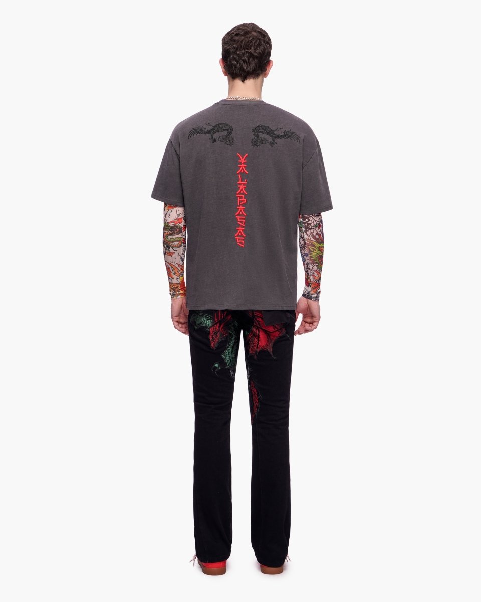 Ryu Stacked Denim Black - Valabasas