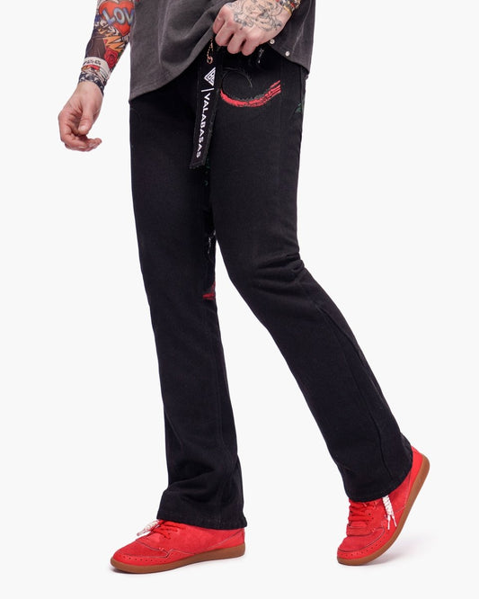 Ryu Stacked Denim Black - Valabasas