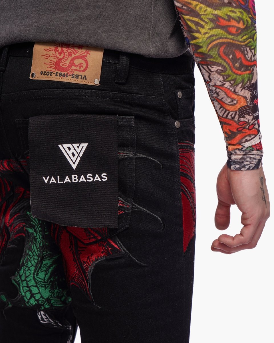 Ryu Stacked Denim Black - Valabasas