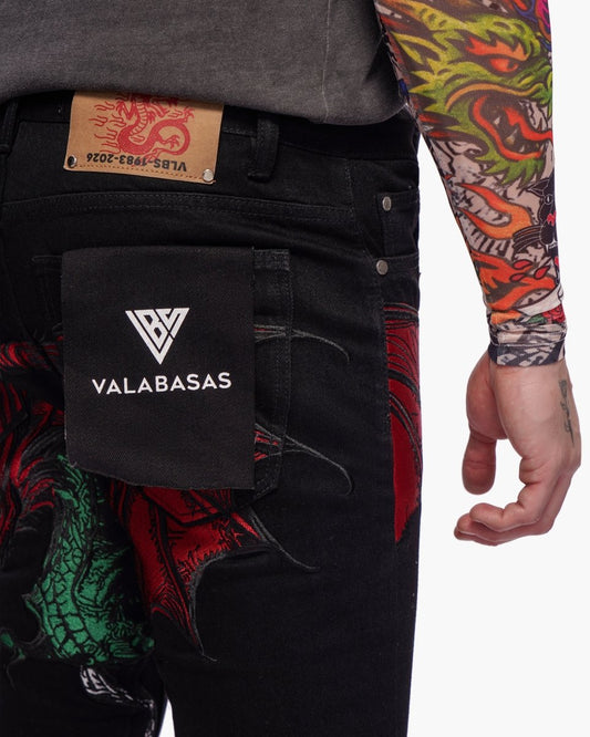 Ryu Stacked Denim Black - Valabasas