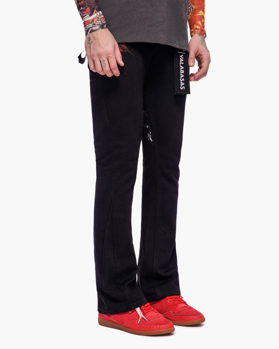 Ryu Stacked Denim Black - Valabasas