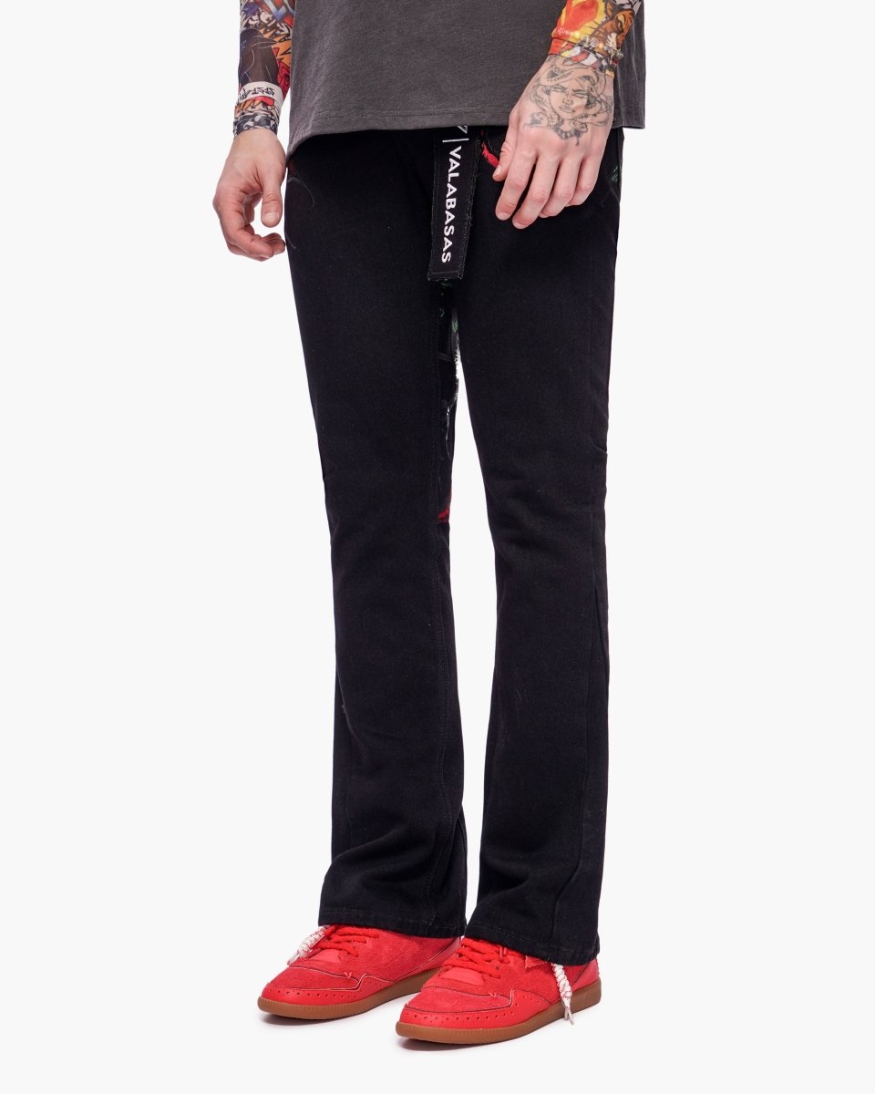 Ryu Stacked Denim Black - Valabasas