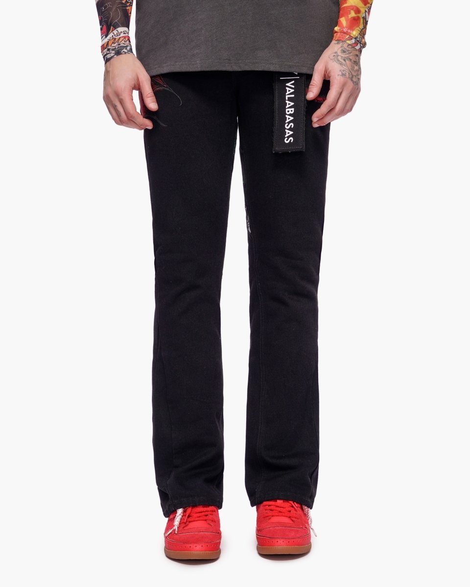 Ryu Stacked Denim Black - Valabasas