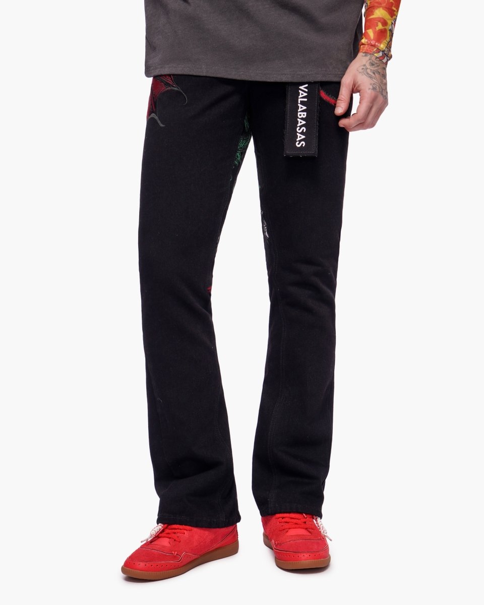 Ryu Stacked Denim Black - Valabasas