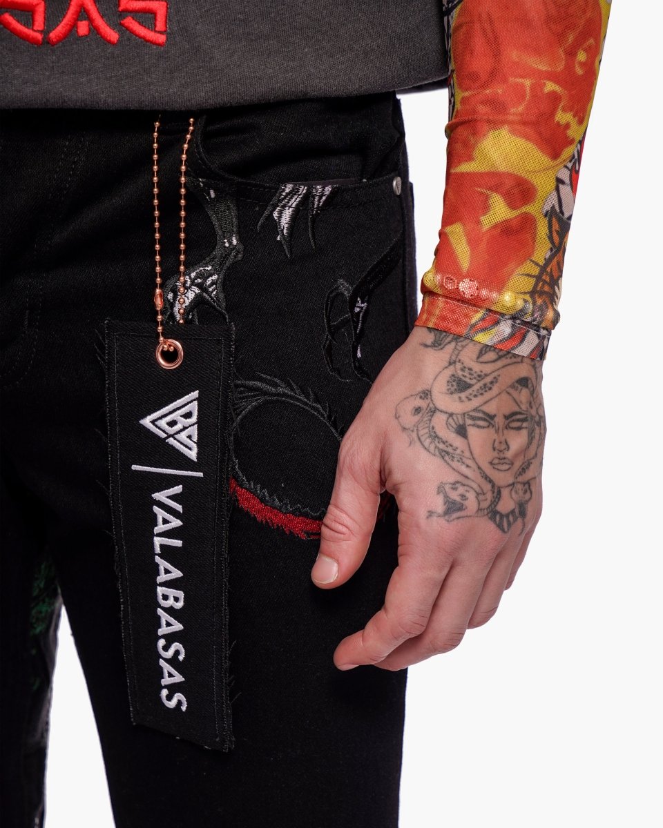 Ryu Stacked Denim Black - Valabasas