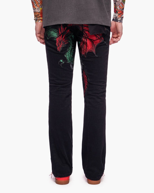 Ryu Stacked Denim Black - Valabasas