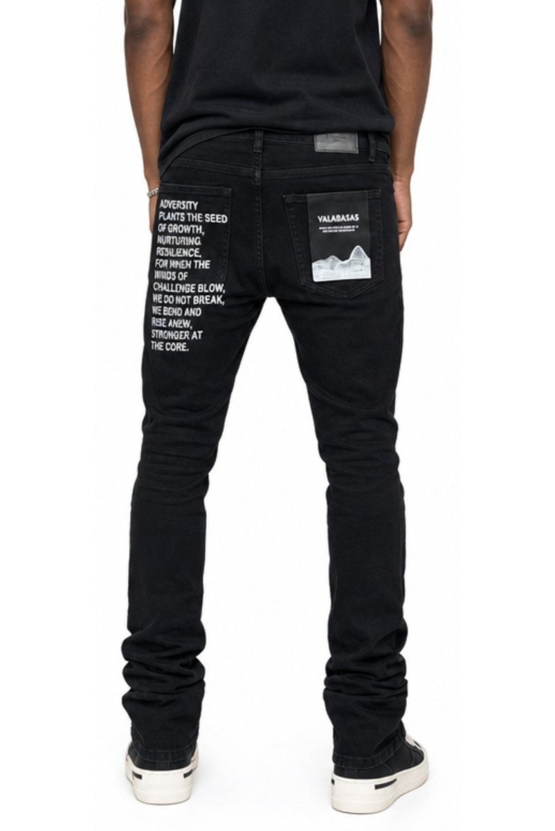 VALABASAS フリンジブーツカットデニム 黒 Bootcut – Valabasas