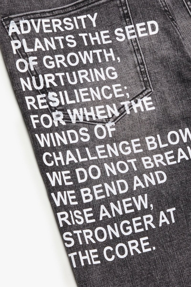 "RYZE" STRAIGHT JEAN GREY WASH - Valabasas