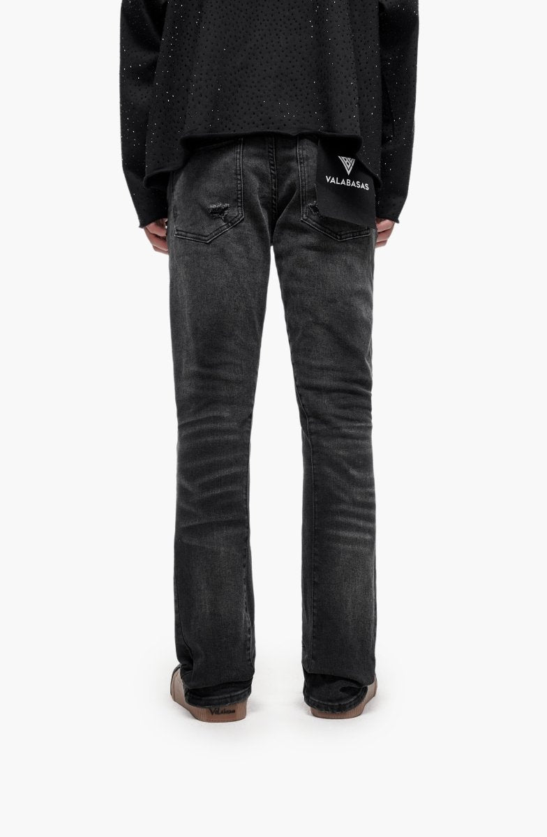 Sabotage Black Washed Stacked Jeans - Valabasas