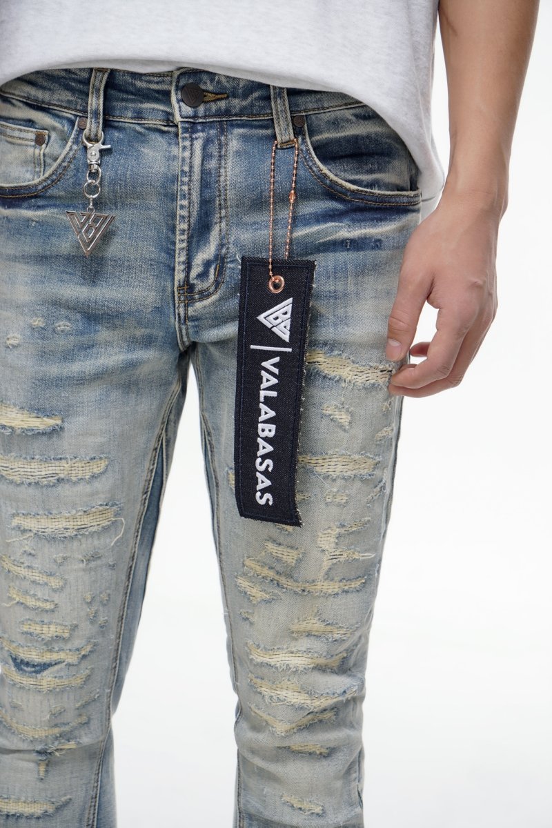 Sabotage Blue Washed Stacked - Valabasas